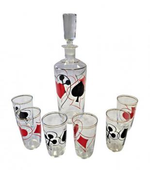 Gläserne Tisch Garnitur - Glas - 1960 Gläserne Tisch Garnitur - Glas - 1960