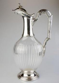 Karaffe - Glas, Silber - 1890 Karaffe - Glas, Silber - 1890