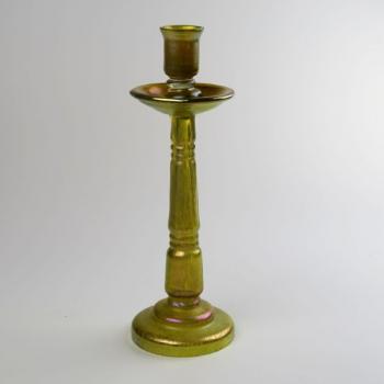 Kerzenhalter - klares Glas, Irisierend Glas - Ltz Witwe Bohemia - 1900