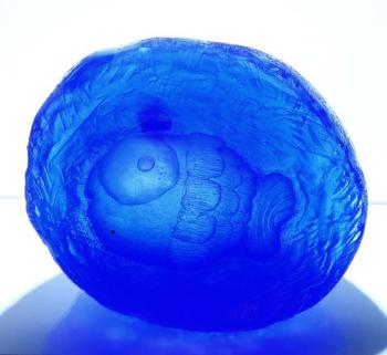 Glasarbeit - blaues Glas, geschmolzenem Glas - 2000