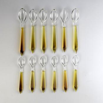 Set gelber Glaslöffel Set gelber Glaslöffel