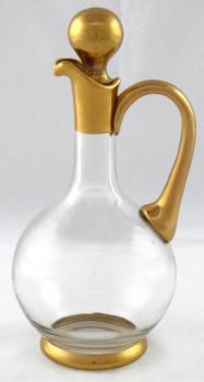 Runder Dekanter stark vergoldet Runder Dekanter stark vergoldet