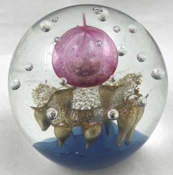 Glas-Briefbeschwerer - Amethyst Glas - 1965 Glas-Briefbeschwerer - Amethyst Glas - 1965