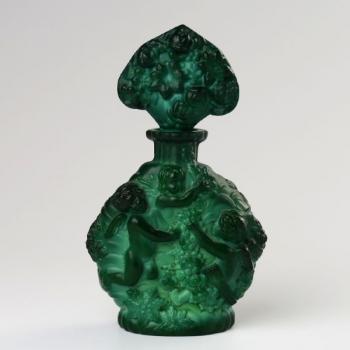 Flakon - Glas, Malachit - Curt Schlevogt - 1934 Flakon - Glas, Malachit - Curt Schlevogt - 1934