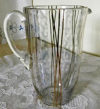 Glaskrug - klares Glas - 1960 Glaskrug - klares Glas - 1960