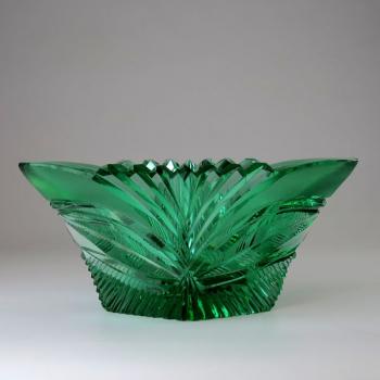 Glasjardiniere - grünes Glas - Rudolf Hloušek (1909-1992) - 1930